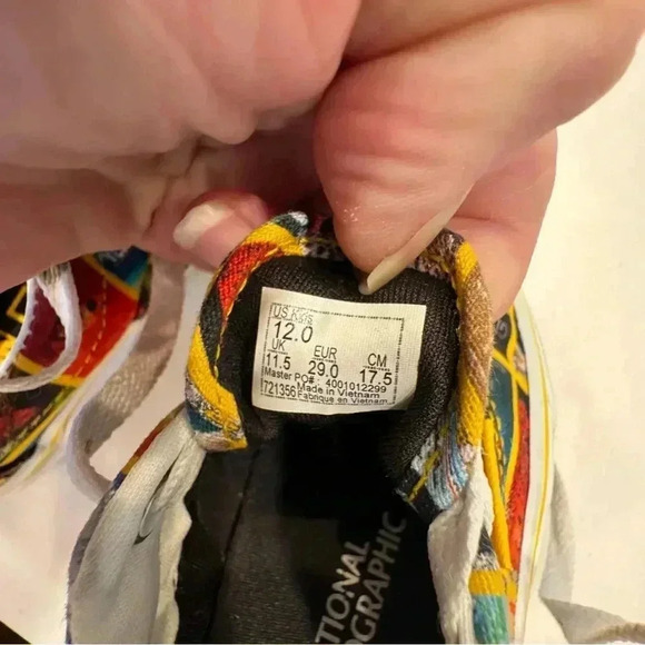 Vans X National Geographic Kid Unisex Sneakers Shoes Multi Color Size 12 - Picture 6 of 9